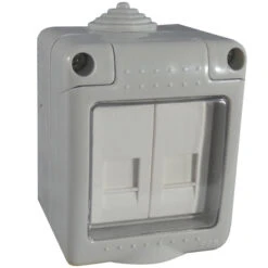 AP/FR CAT6 Netzwerkdose Mit Transparentem Klappdeckel IP55