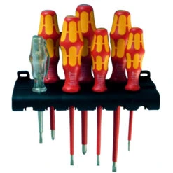 VDE-Schraubendrehersatz (7-teilig) Mit PZ 1+2